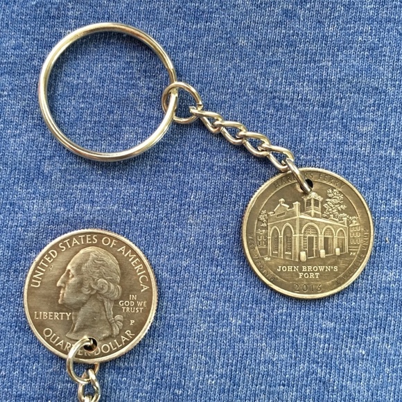 2016 West Virginia State Quarter Stainless Steel Coin Keychain Unisex 4for$20 - Picture 5 of 9